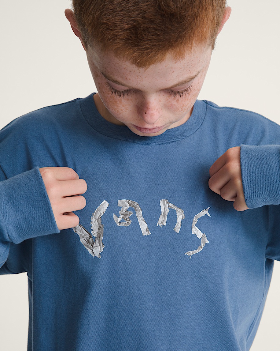 Kids Ideas 66 Long Sleeve TShirt VANS True Navy Blue ALT4