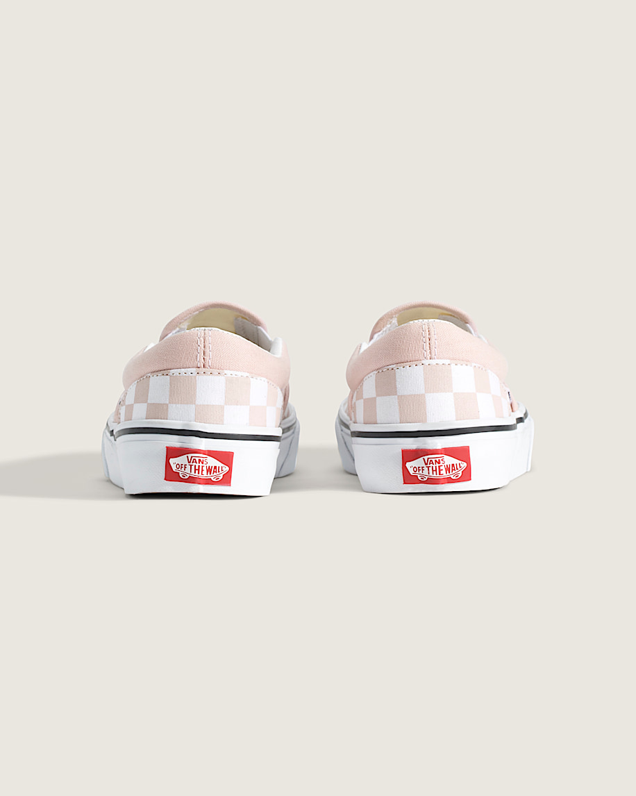 Big Kids Classic SlipOn Checkerboard Shoe VANS Checkerboard Sepia Rose ALT3