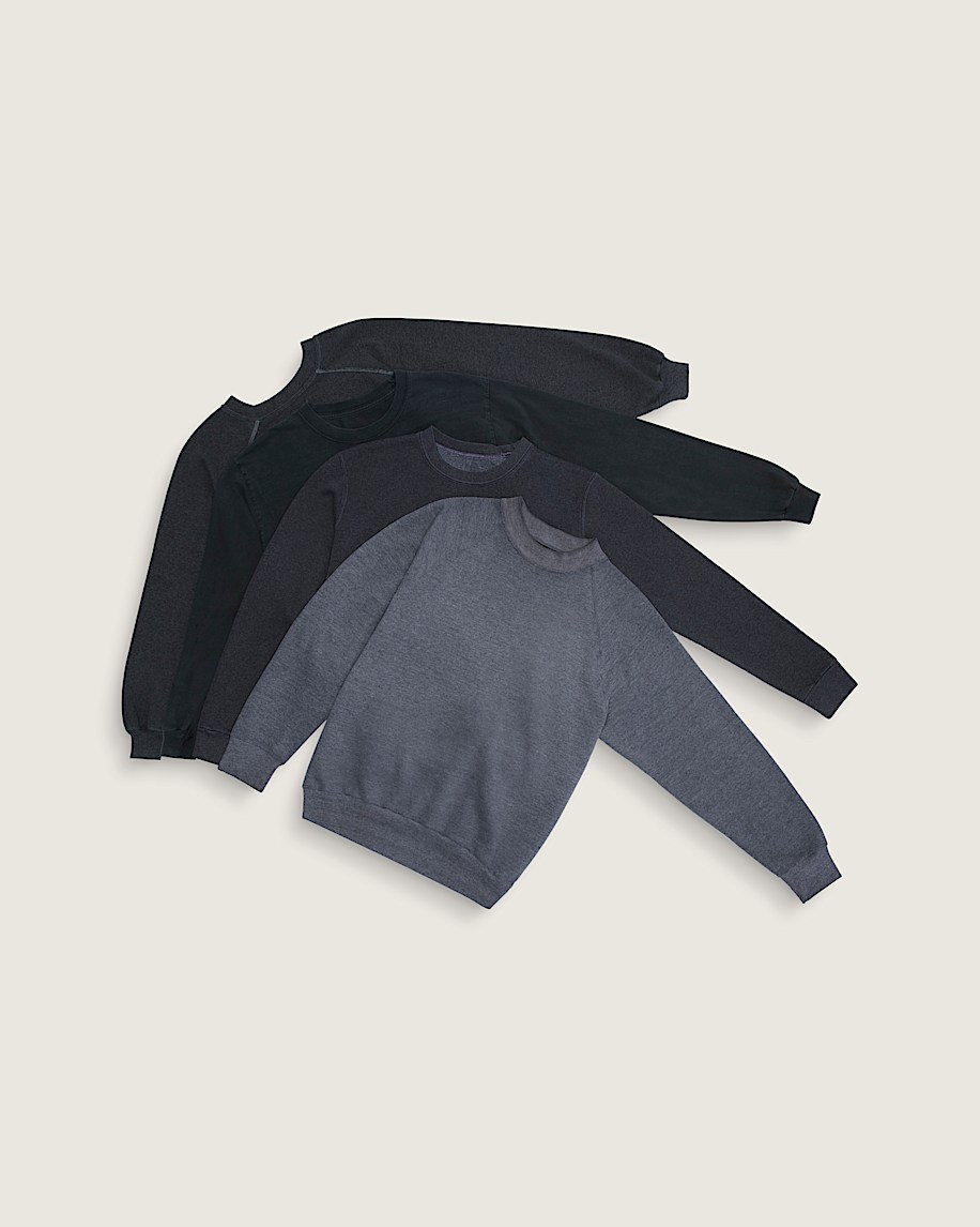 Waffle Shop Skate Crest Crewneck Sweatshirt VANS Charcoal Grey ALT2