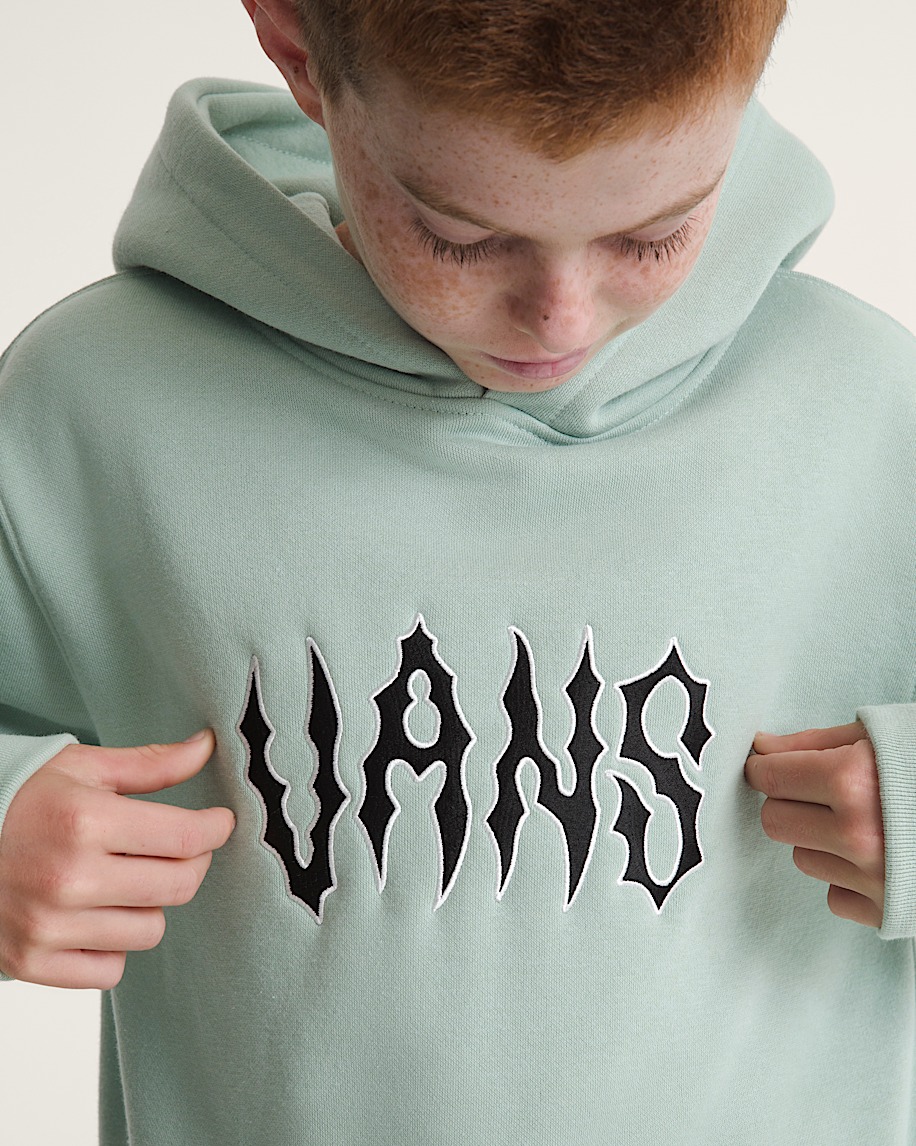 Kids Spiked Vans Hoodie VANS Grey Mint Green ALT4