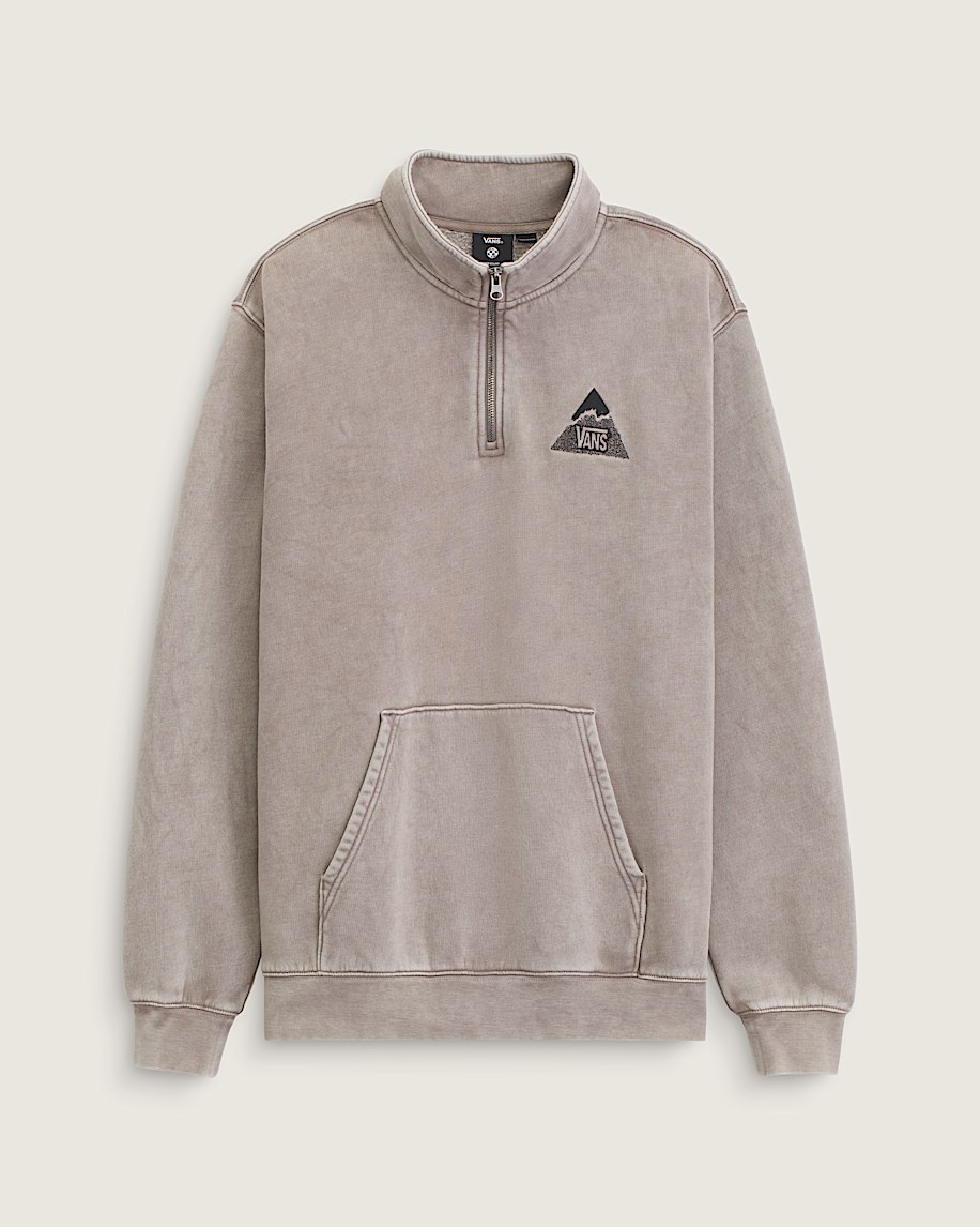 Peak Quarter Zip Sweatshirt VANS Pewter Grey HERO