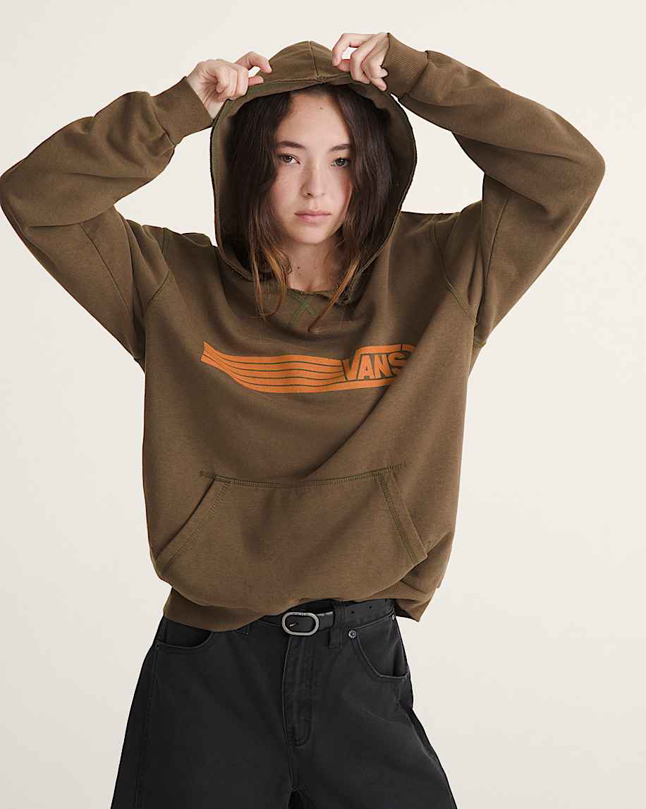 Waffle Shop Serio Vans Style Pullover Hoodie VANS Brown ALT2