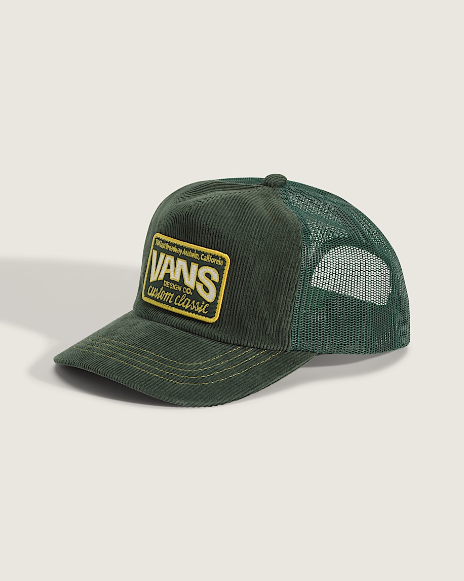 Yardwork Curve Bill Trucker Hat VANS Dried Kelp Green HERO