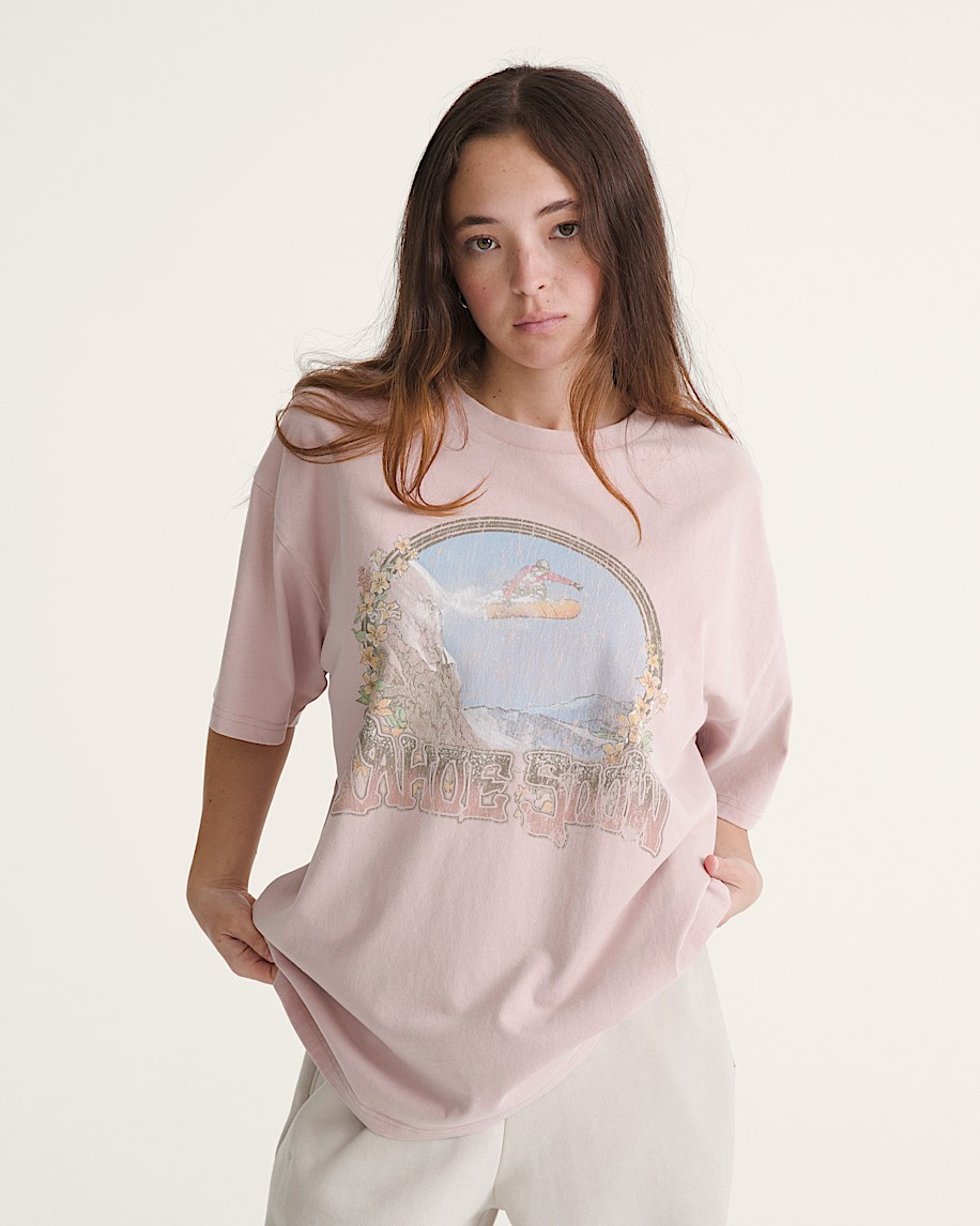 Snow Chutes TShirt VANS Sepia Rose Pink HERO