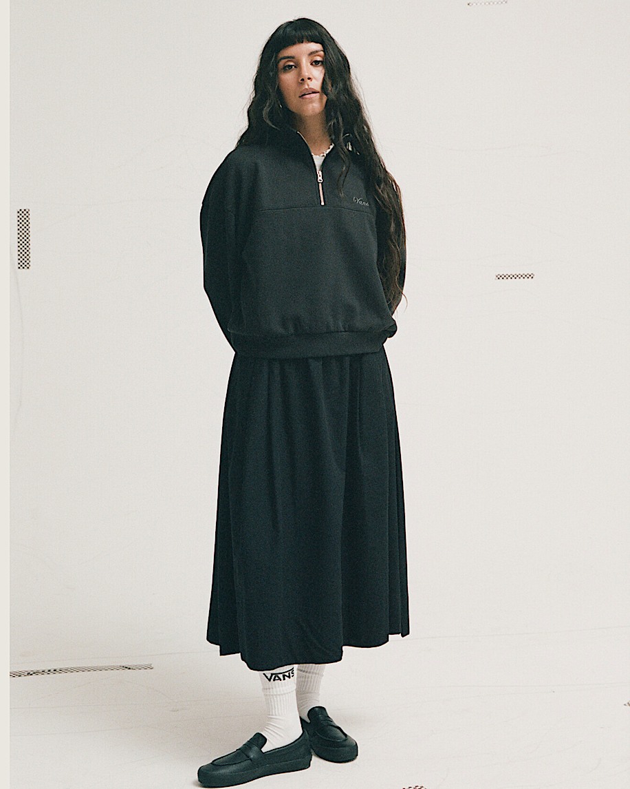 Script Logo Mock Neck Sweatshirt - 1