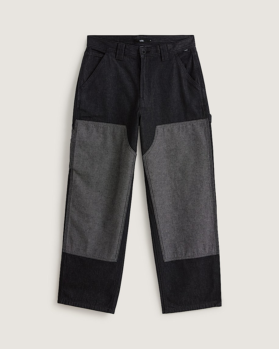 Premium Double Knee Carpenter Pants VANS Rinse Black HERO