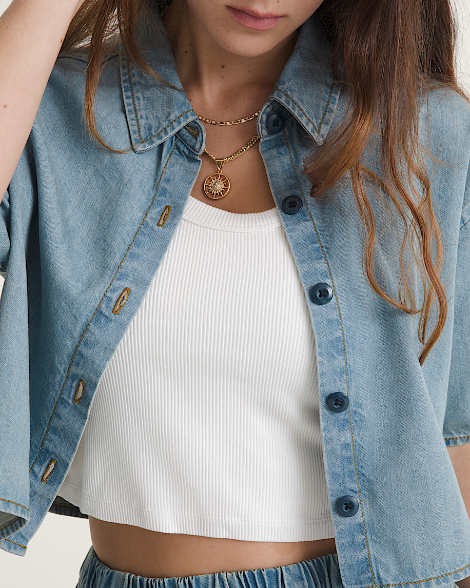 Wren Denim Button Up Shirt - 3