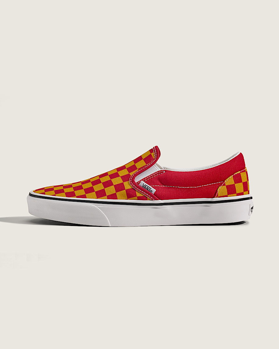 Game Day Classic SlipOn Checkerboard Shoe VANS Checkerboard Red  Gold HERO
