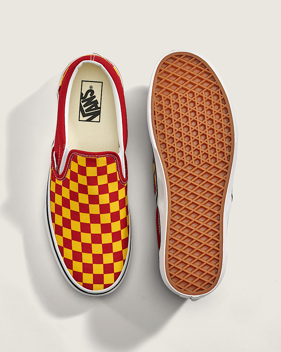 Game Day Classic SlipOn Checkerboard Shoe VANS Checkerboard Yellow  Red ALT2