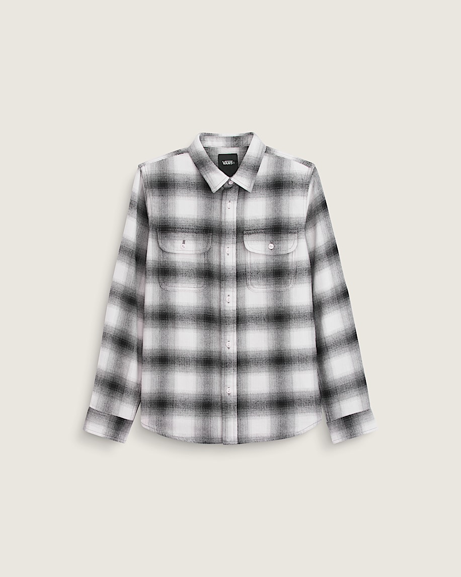 Kids Lawson Plaid Flannel Shirt VANS Marshmallow White  Black HERO