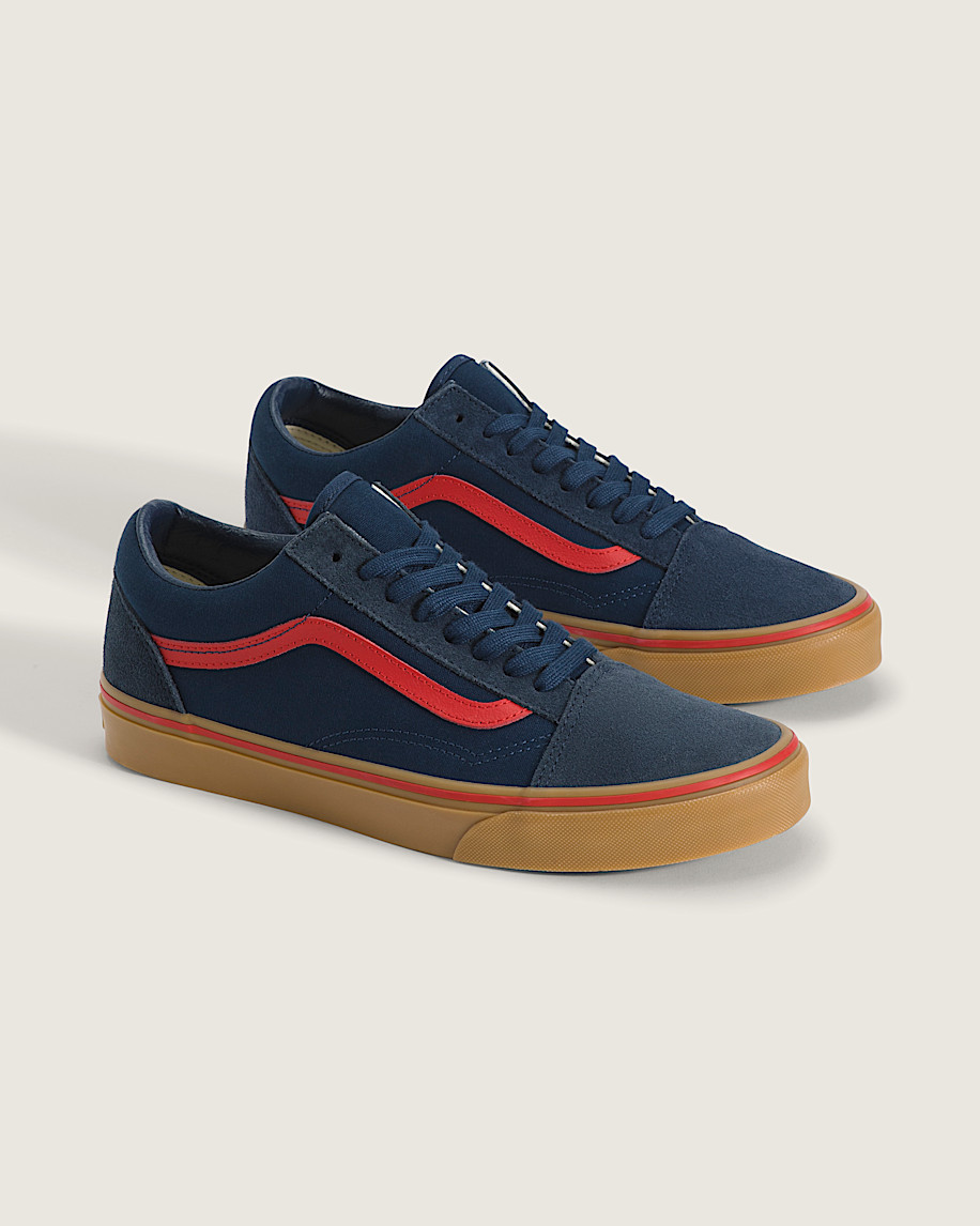 Old Skool Gum Shoe VANS Navy Blue  Red ALT1