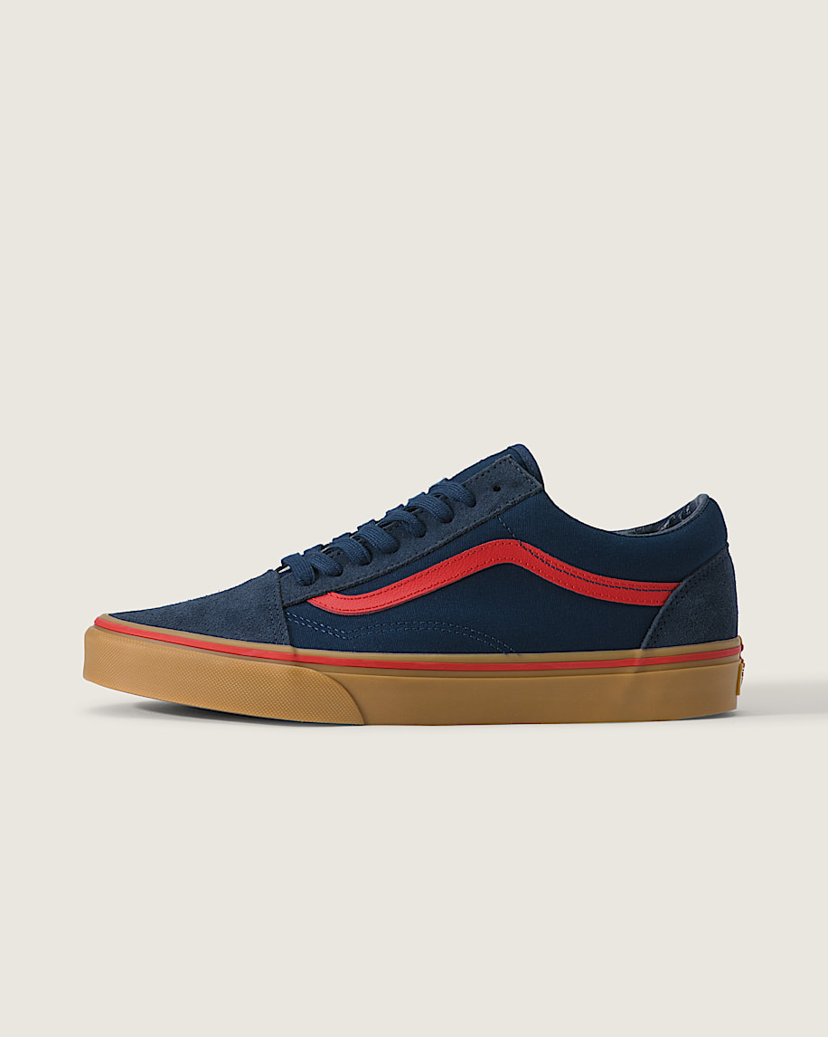 Old Skool Gum Shoe VANS Navy Blue  Red HERO