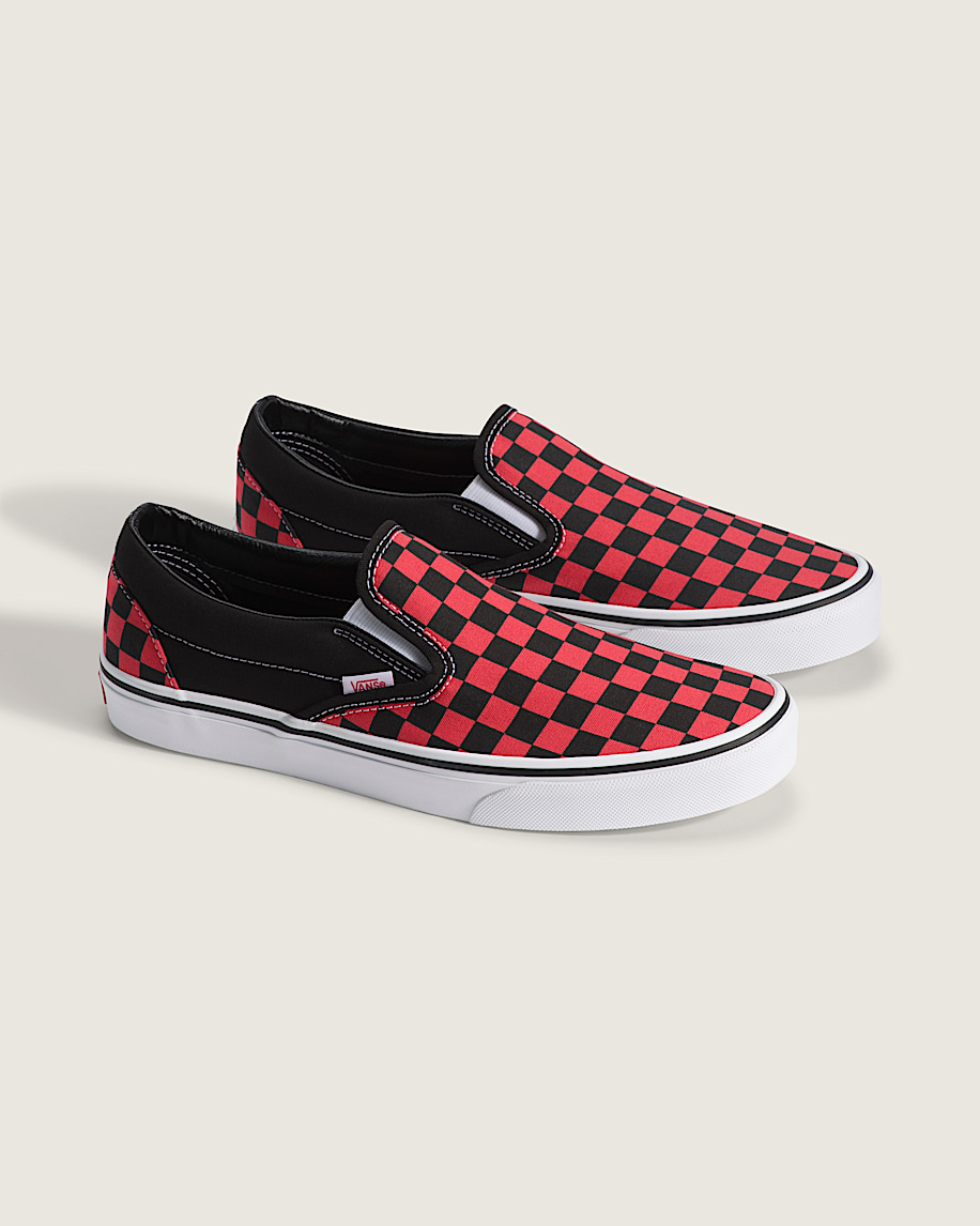Classic SlipOn Checkerboard Shoe VANS Checkerboard Crimson Haze Red ALT1