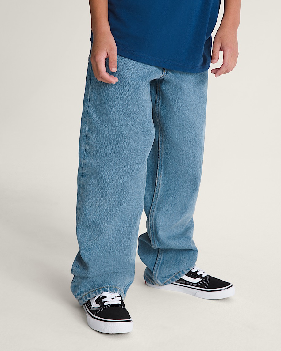 Kids Check-5 Loose Denim Pants - 4