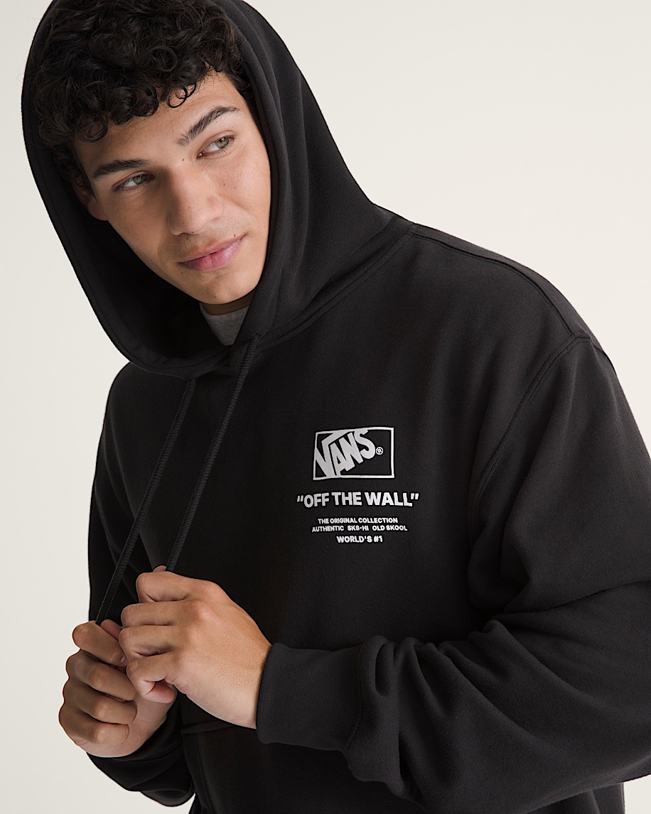 Stacked Hi Pullover Hoodie VANS Black  White ALT4