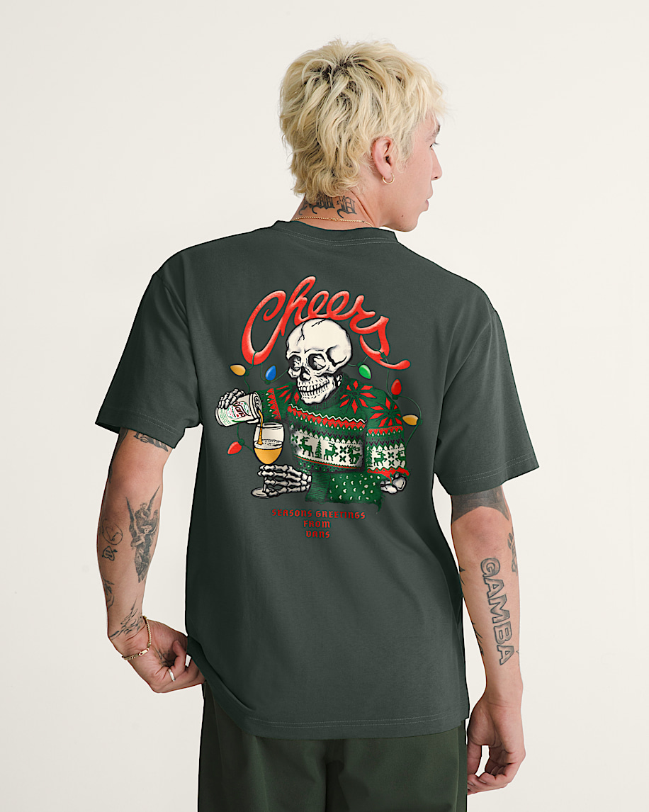 Seasons Greetings TShirt VANS Green ALT2