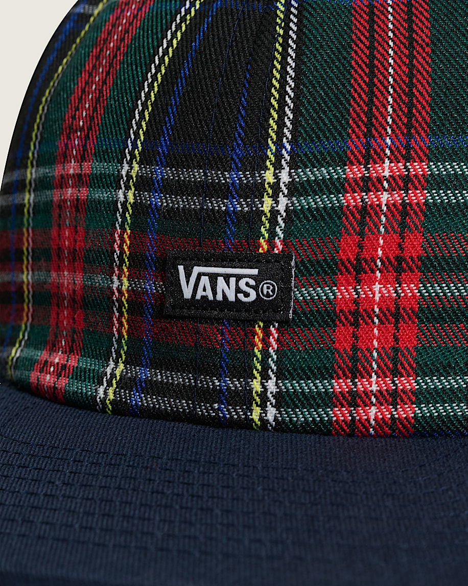 Drop V Plaid Jockey Hat VANS Navy Blue ALT1