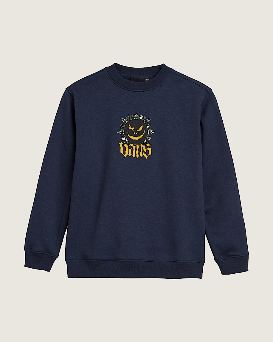 Kids Happy Spike Crew Sweatshirt VANS Parisian Night Blue HERO