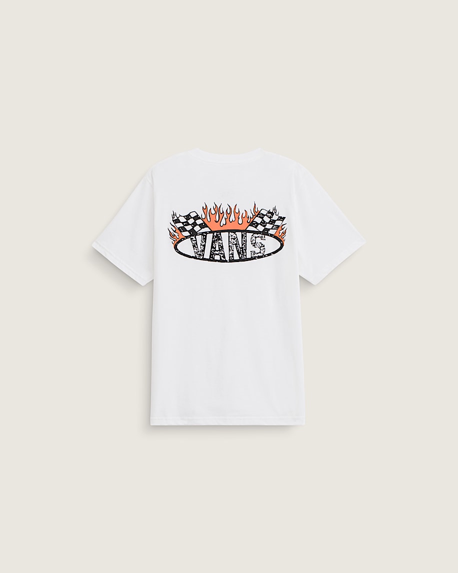 Kids Racing Flames TShirt VANS White HERO