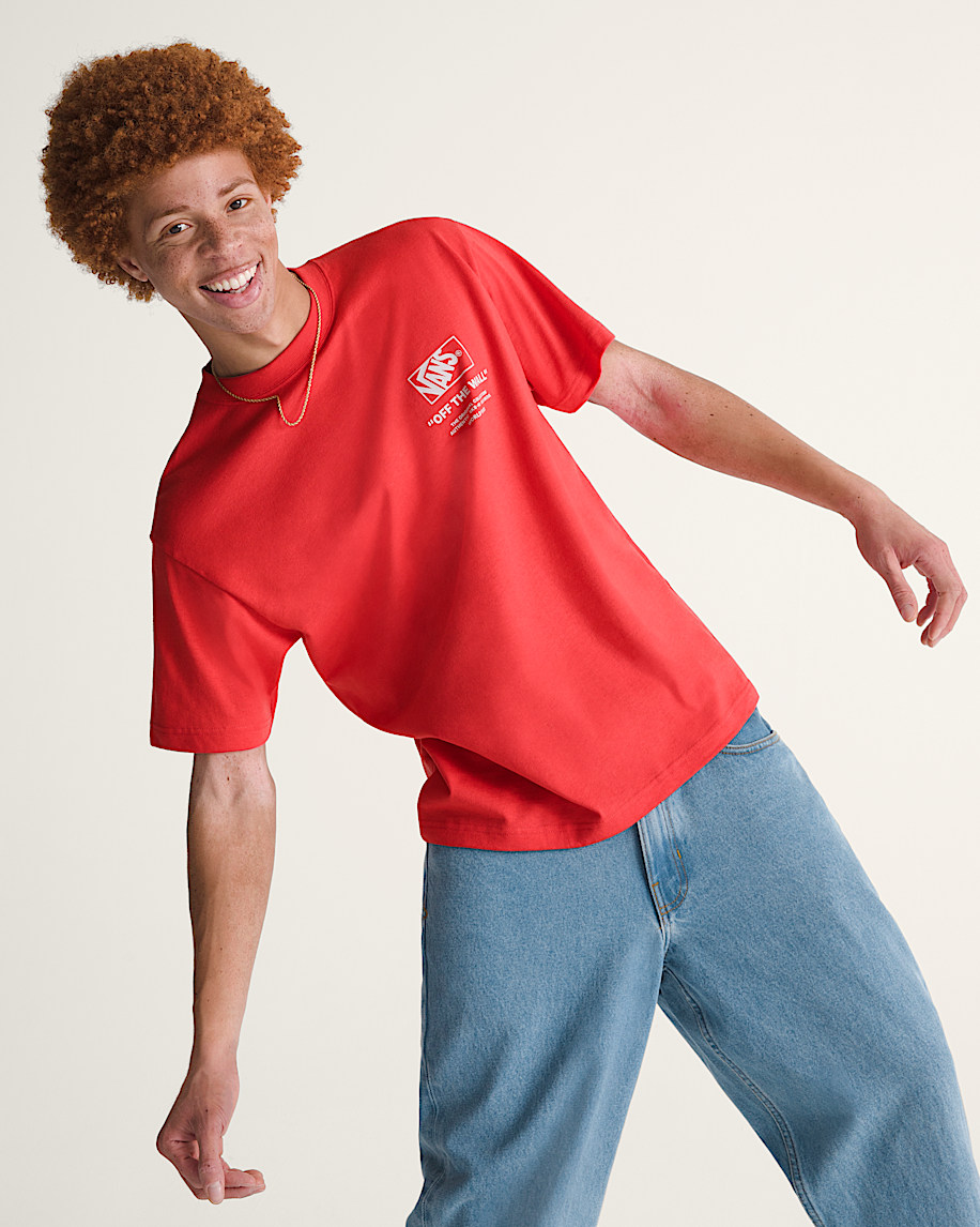 Stacked Hi TShirt VANS Crimson Haze Red ALT2