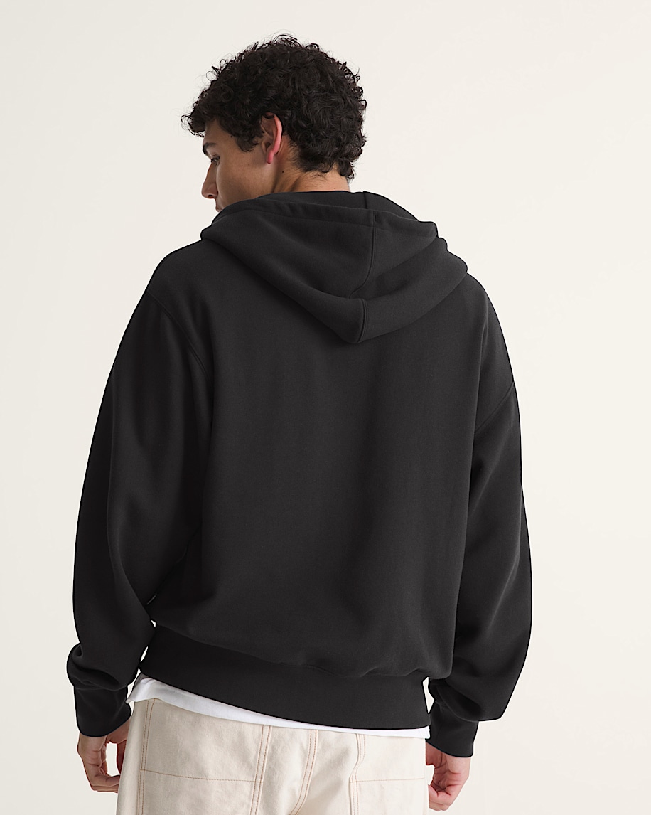 Stretch Logo Zip Hoodie VANS Black  White ALT3