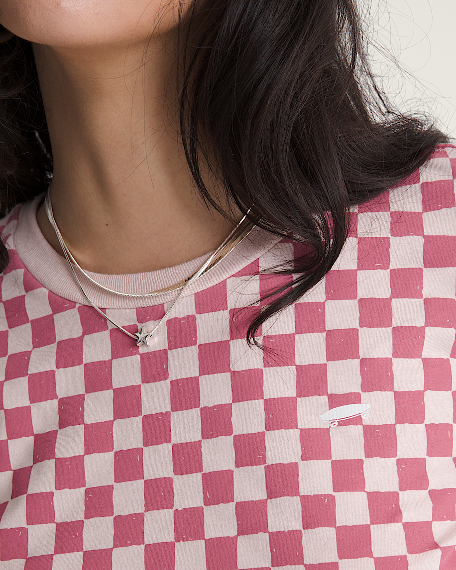 Salton Checkerboard TShirt VANS Sepia Rose Pink ALT4