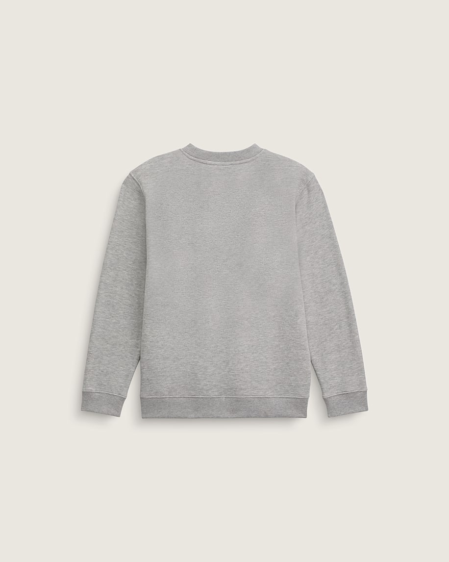 Kids Stretch Logo Crew Sweatshirt VANS Cement Heather Grey ALT1