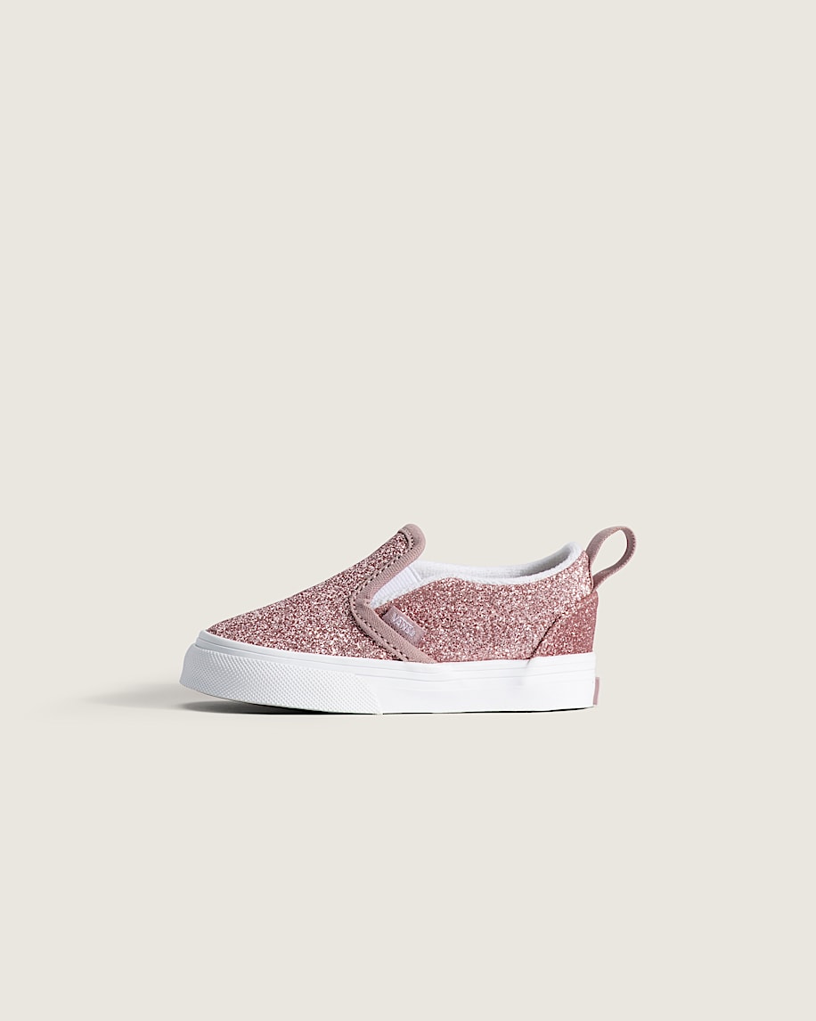 Toddler Classic SlipOn V Shoe VANS Glitter Rose Gold Pink HERO