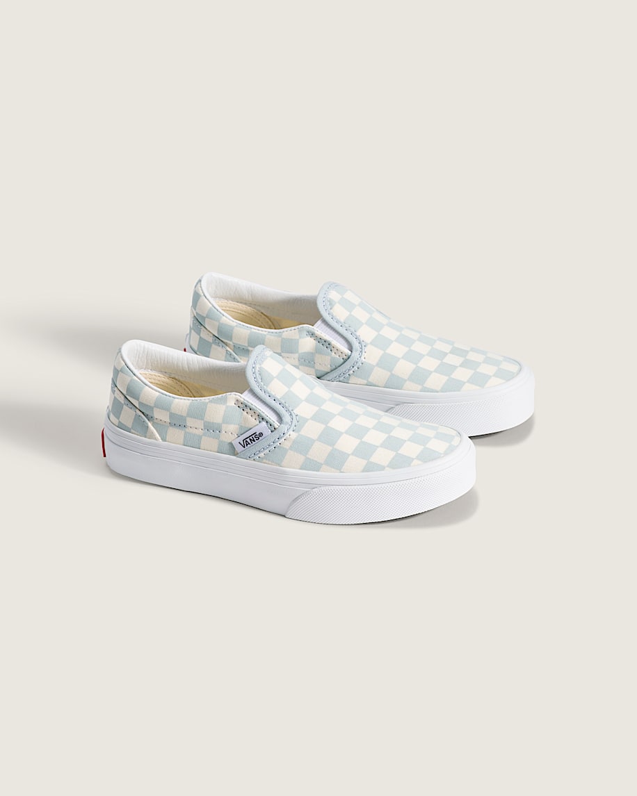 Little Kids Classic SlipOn Checkerboard Shoe VANS Checkerboard Dawn Mist Blue ALT1