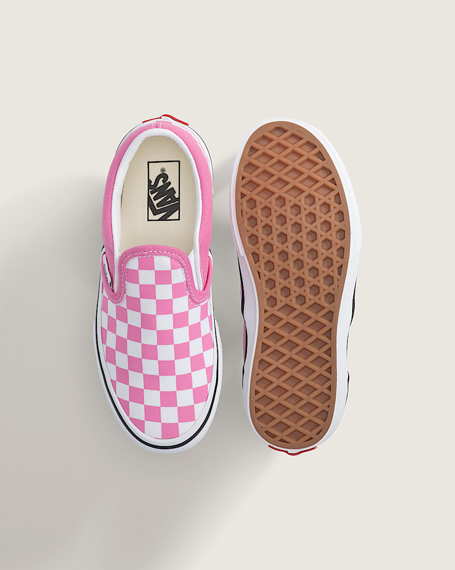 Little Kids Classic SlipOn Checkerboard Shoe VANS Checkerboard Fizz Pink ALT2