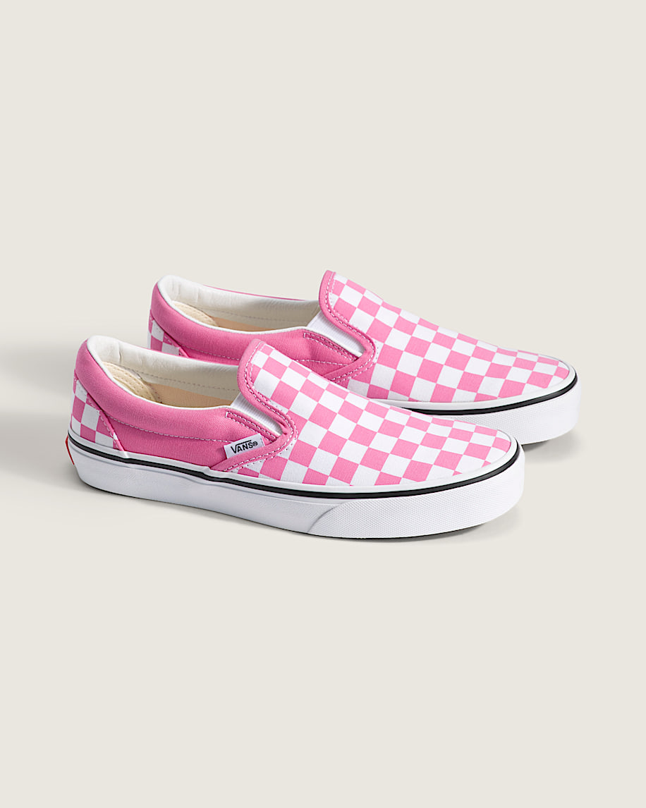 Classic SlipOn Checkerboard Shoe VANS Checkerboard Fizz Pink ALT1