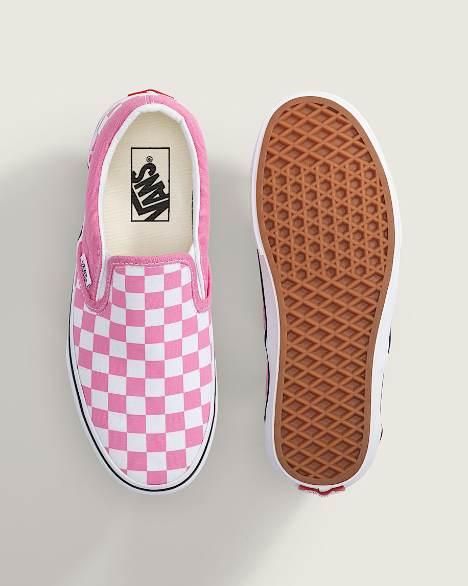 Classic SlipOn Checkerboard Shoe VANS Checkerboard Fizz Pink ALT2