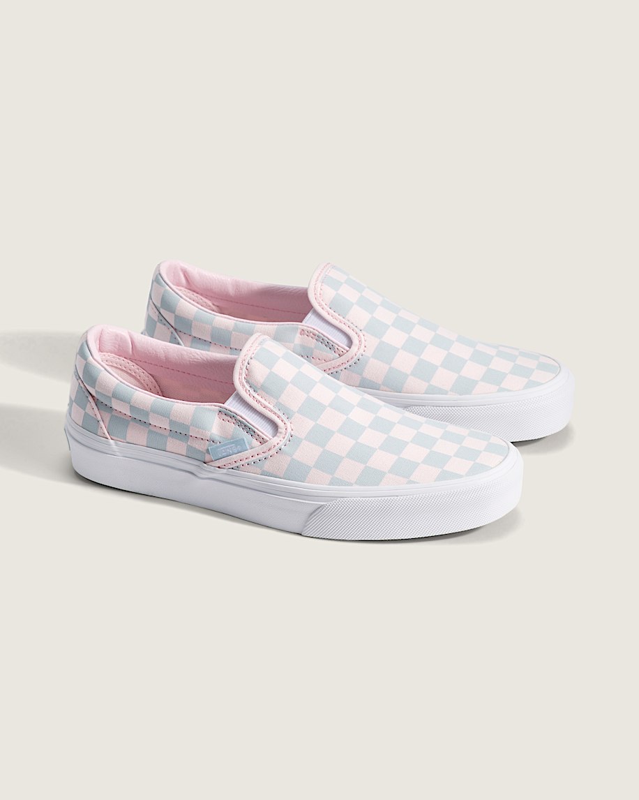 Classic SlipOn Checkerboard Shoe VANS Pastel Pink  Dawn Mist Pink ALT1