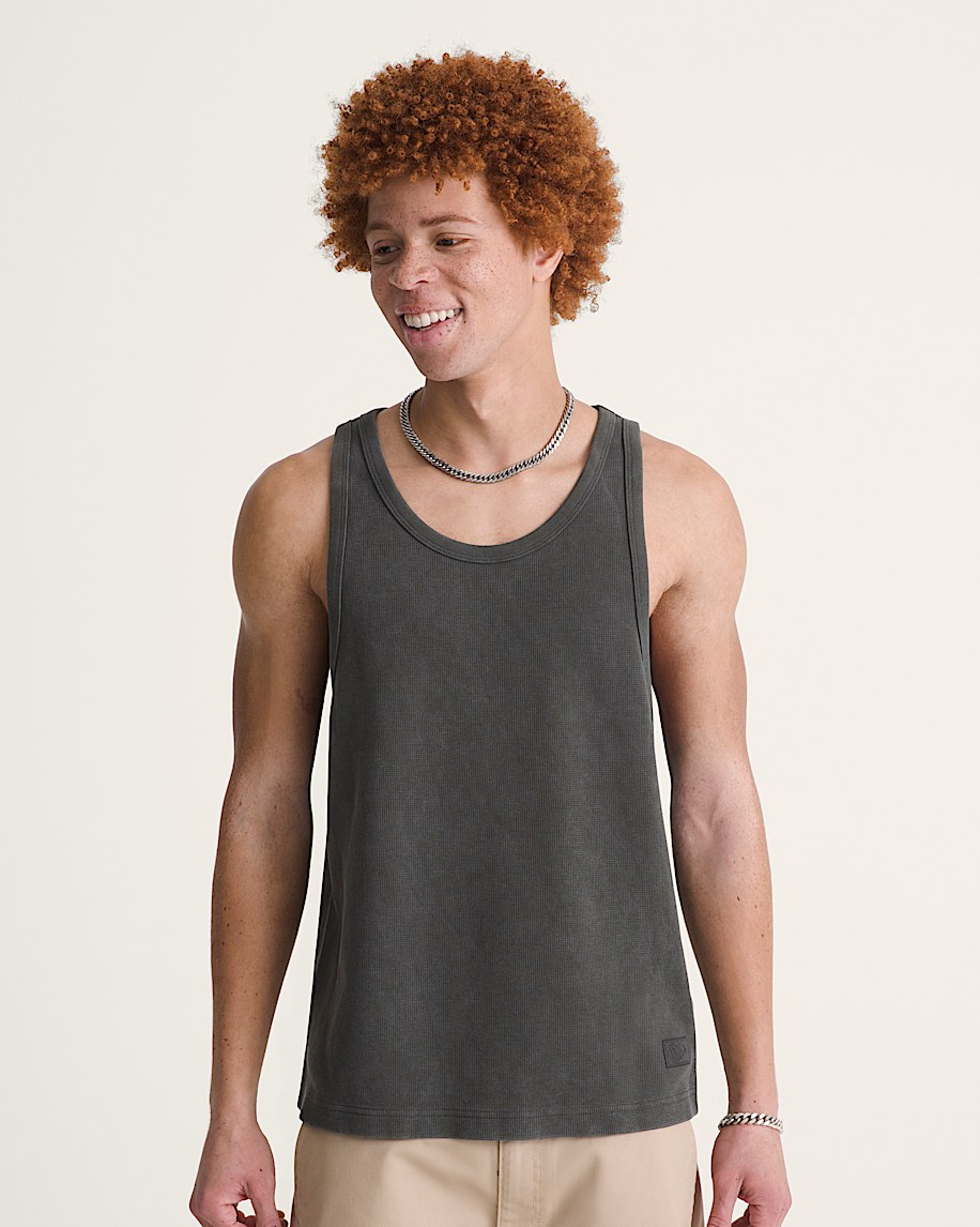 Premium Waffle Tank Top in Faded Black | Vans
