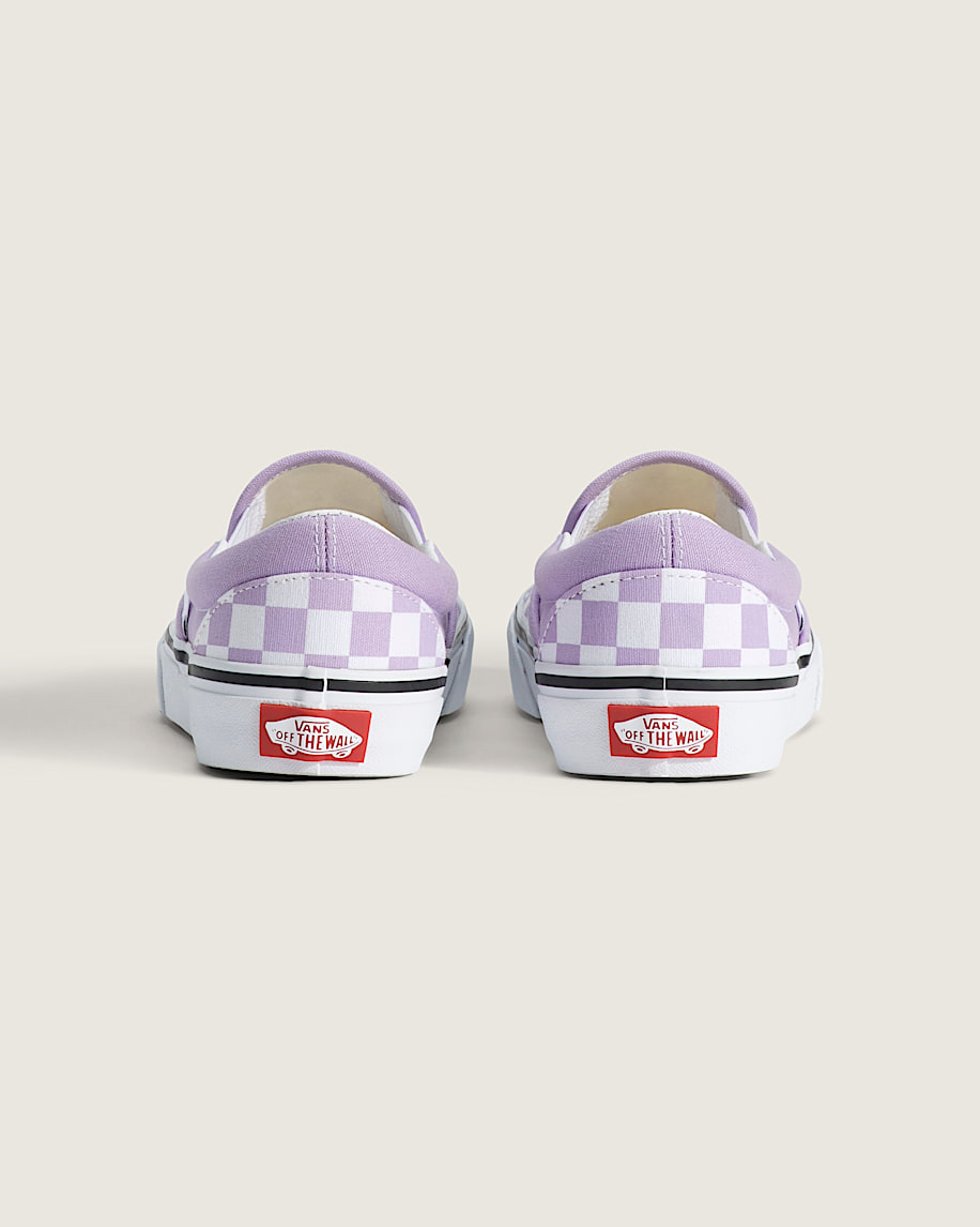 Big Kids Classic SlipOn Checkerboard Shoe VANS Checkerboard Soft Orchid Purple ALT3