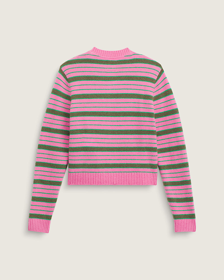 Dolly Stripe Cardigan Sweater VANS Fizz Pink ALT1