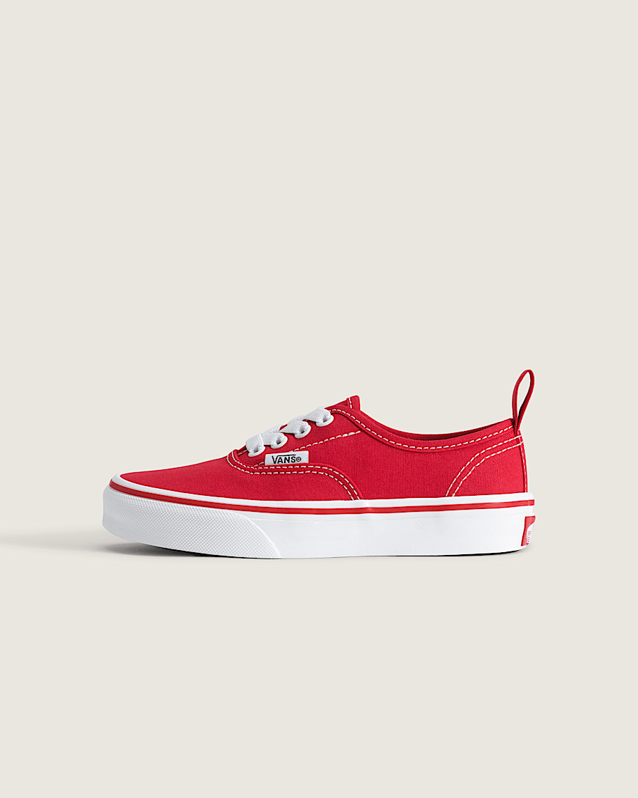 Little Kids Authentic Elastic Lace Shoe VANS Racing Red  True White HERO