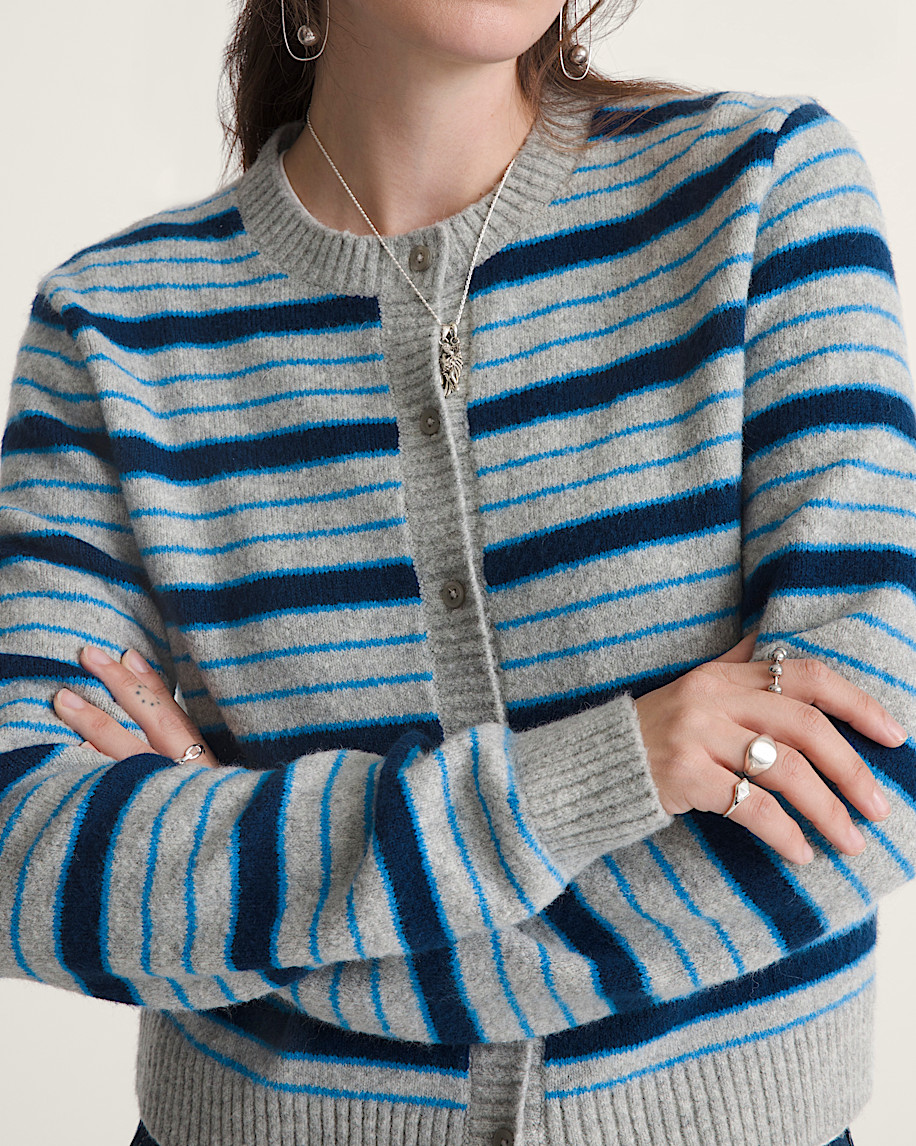 Premium Dolly Stripe Cardigan Sweater - 5