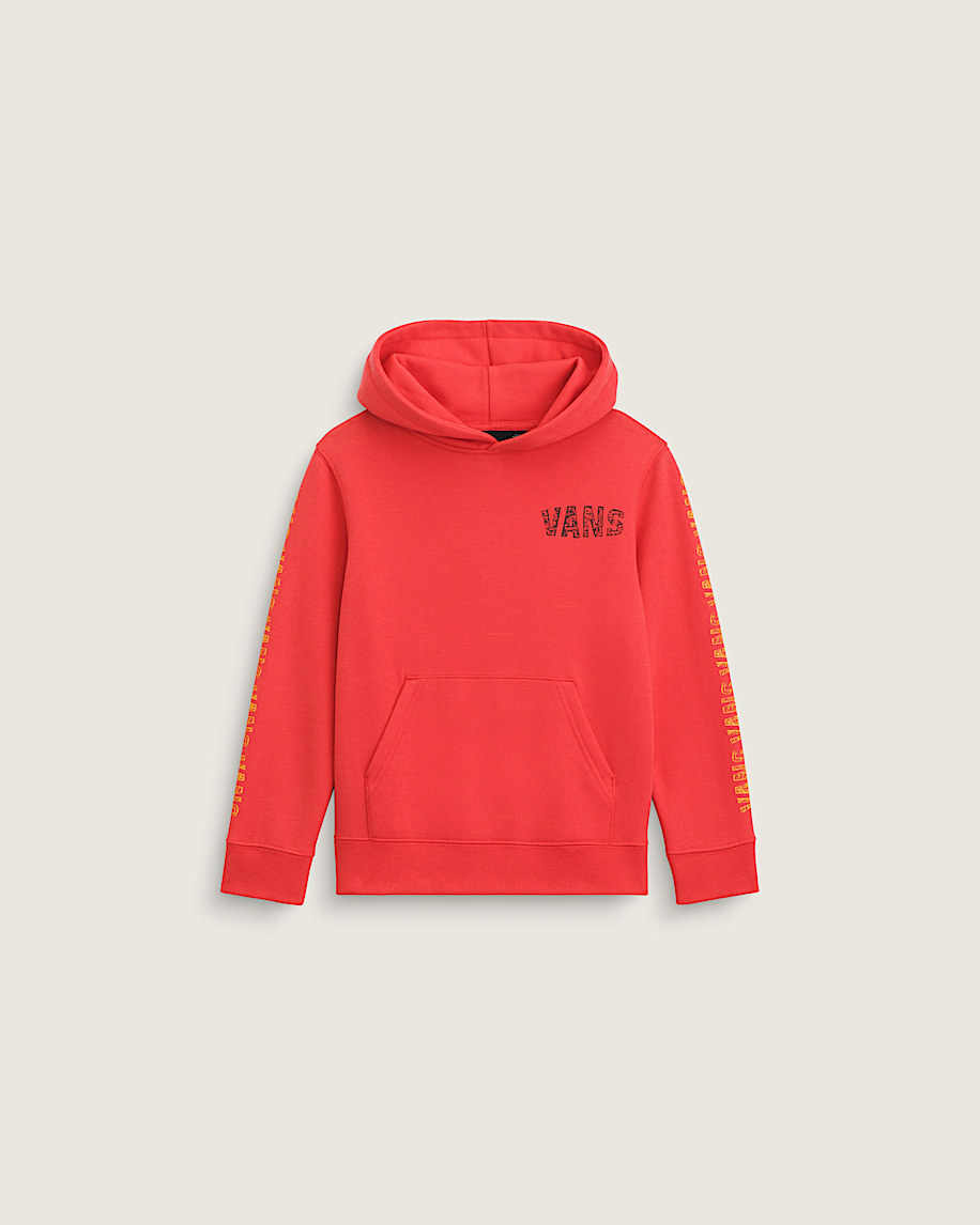 Little Kids Racing Flames Pullover Hoodie VANS Crimson Haze Red ALT1