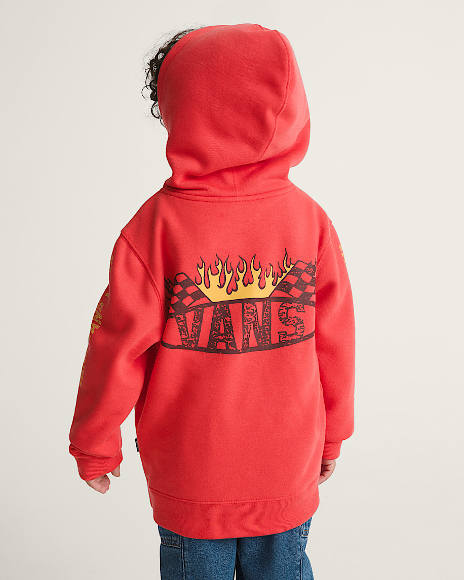 Little Kids Racing Flames Pullover Hoodie - 4