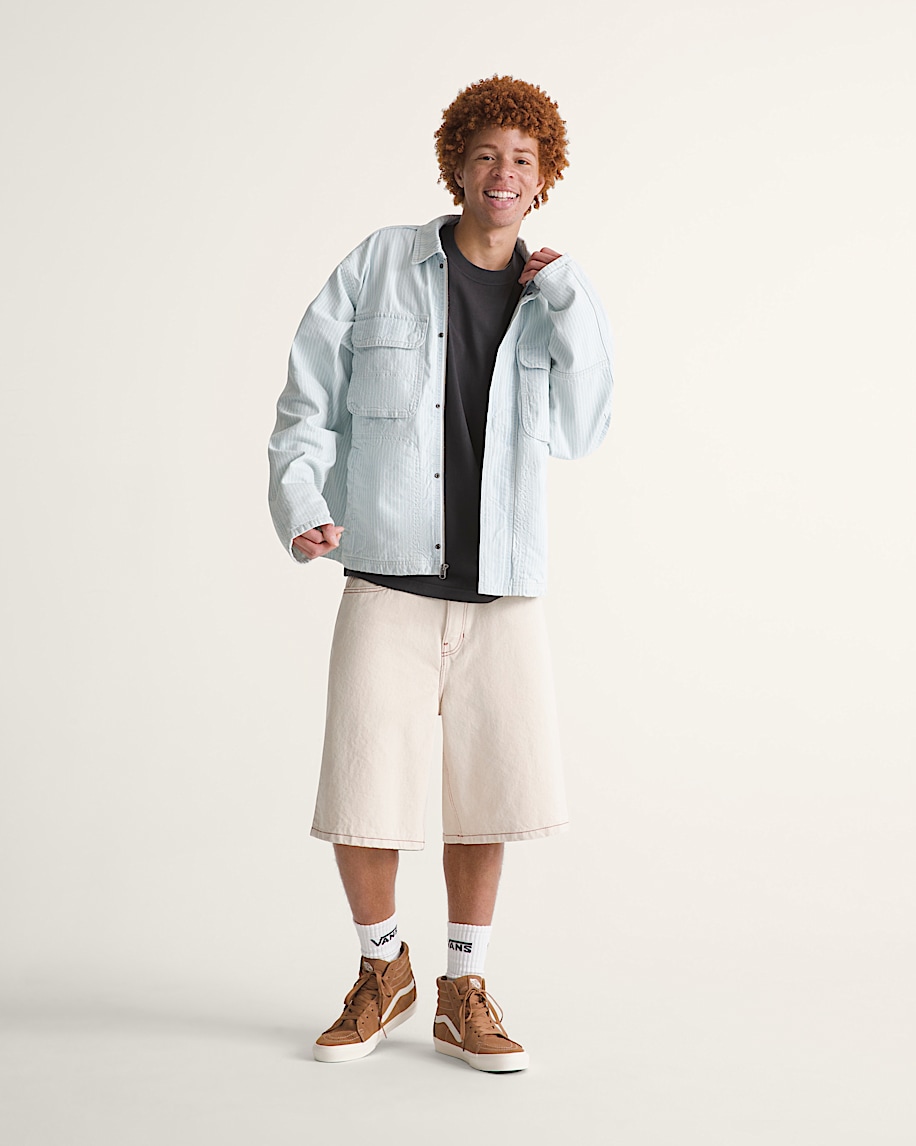 Check5 Baggy Denim Shorts VANS Natural Seed Beige ALT3