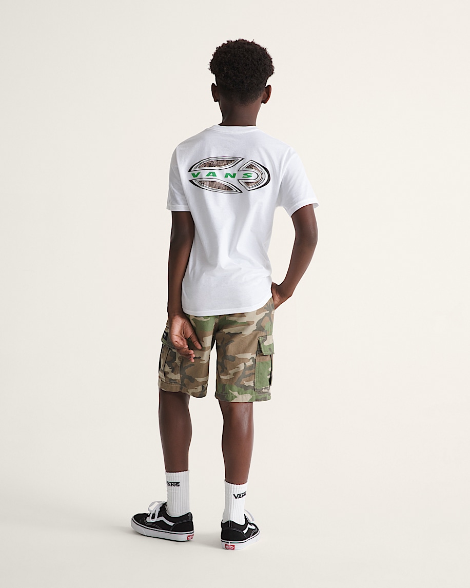 Kids Range Cargo Loose Shorts VANS Vintage Camo Brown  Green ALT4