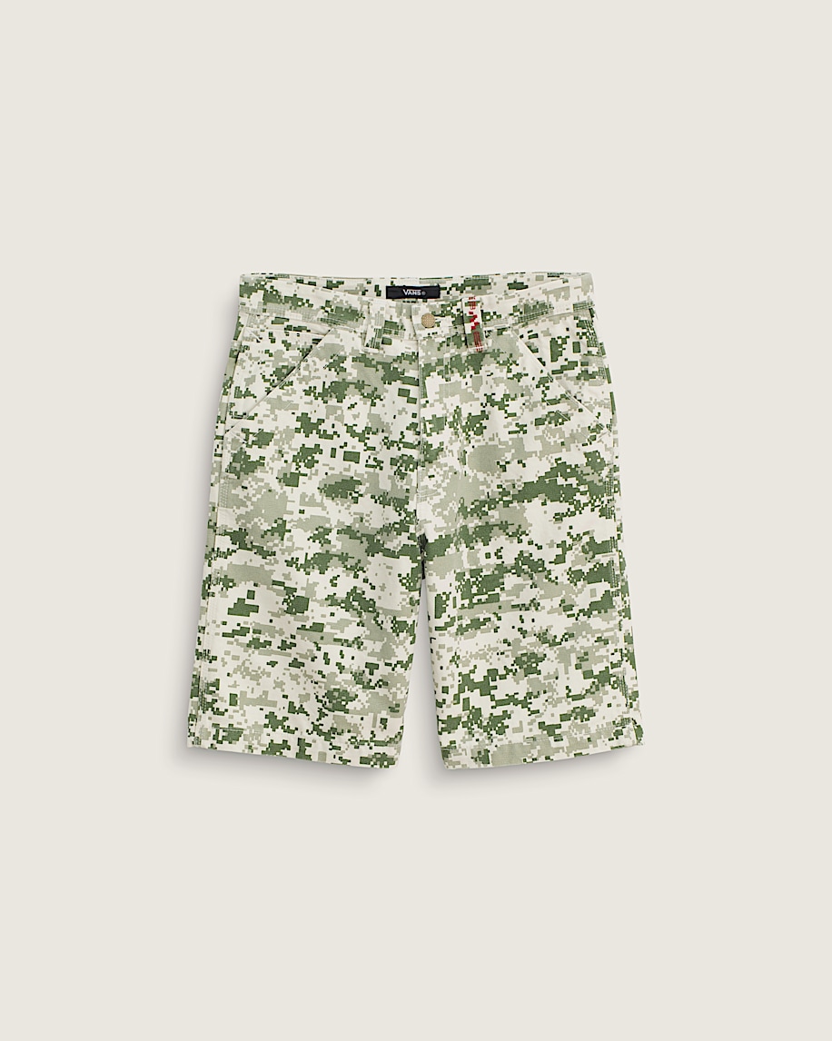 Premium Check5 Baggy Canvas Short VANS Digi Camo Green HERO