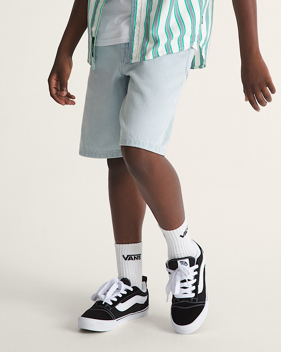 Kids Check5 Baggy Denim Shorts VANS Ice Blue ALT5