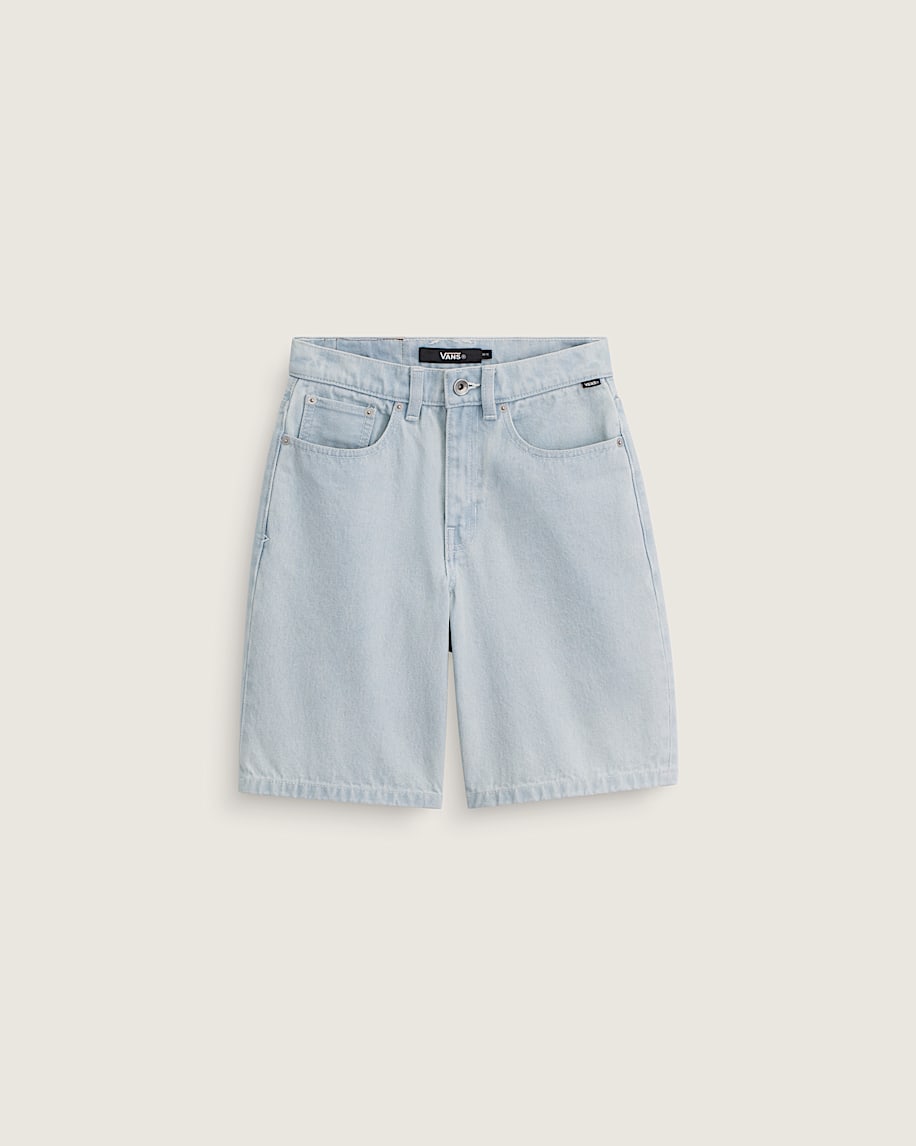 Kids Check5 Baggy Denim Shorts VANS Ice Blue HERO