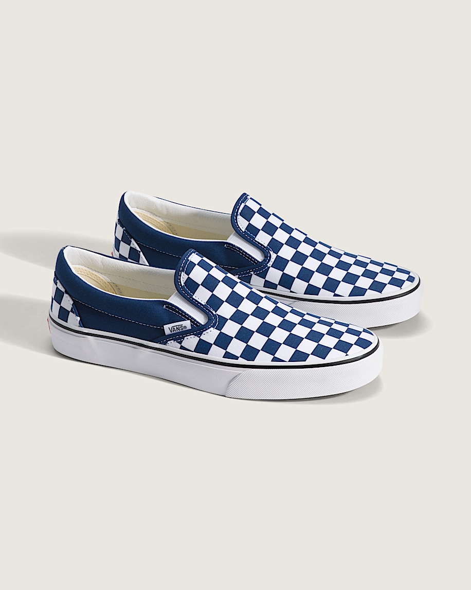 Classic SlipOn Checkerboard Shoe VANS Checkerboard Deep Indigo Blue ALT1