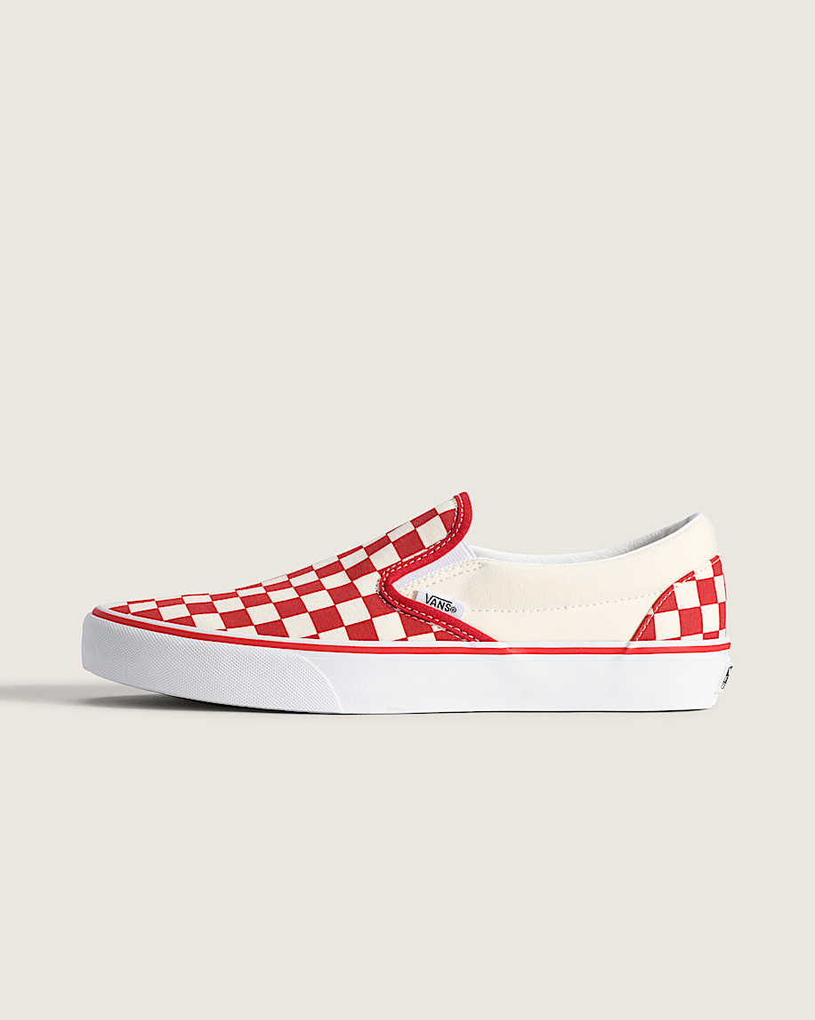 Classic SlipOn Checkerboard Shoe VANS PRIMARY CHECK RACING REDWHITE HERO