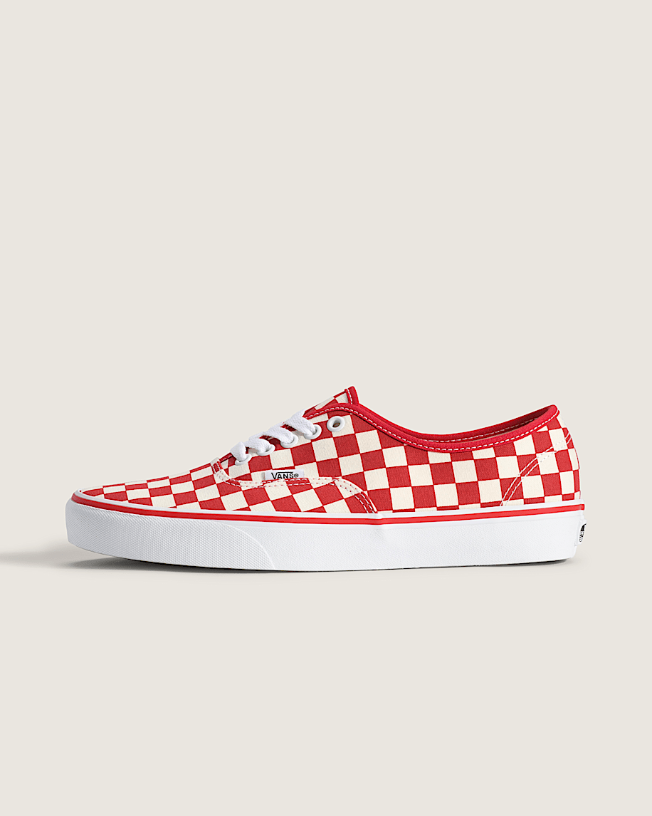 Authentic Checkerboard Shoe VANS Checkerboard Racing Red  White HERO