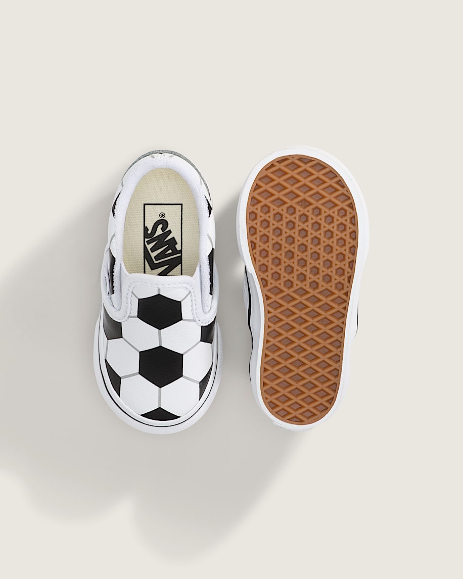 Toddler Classic SlipOn V Shoe VANS Soccer Black  White ALT2
