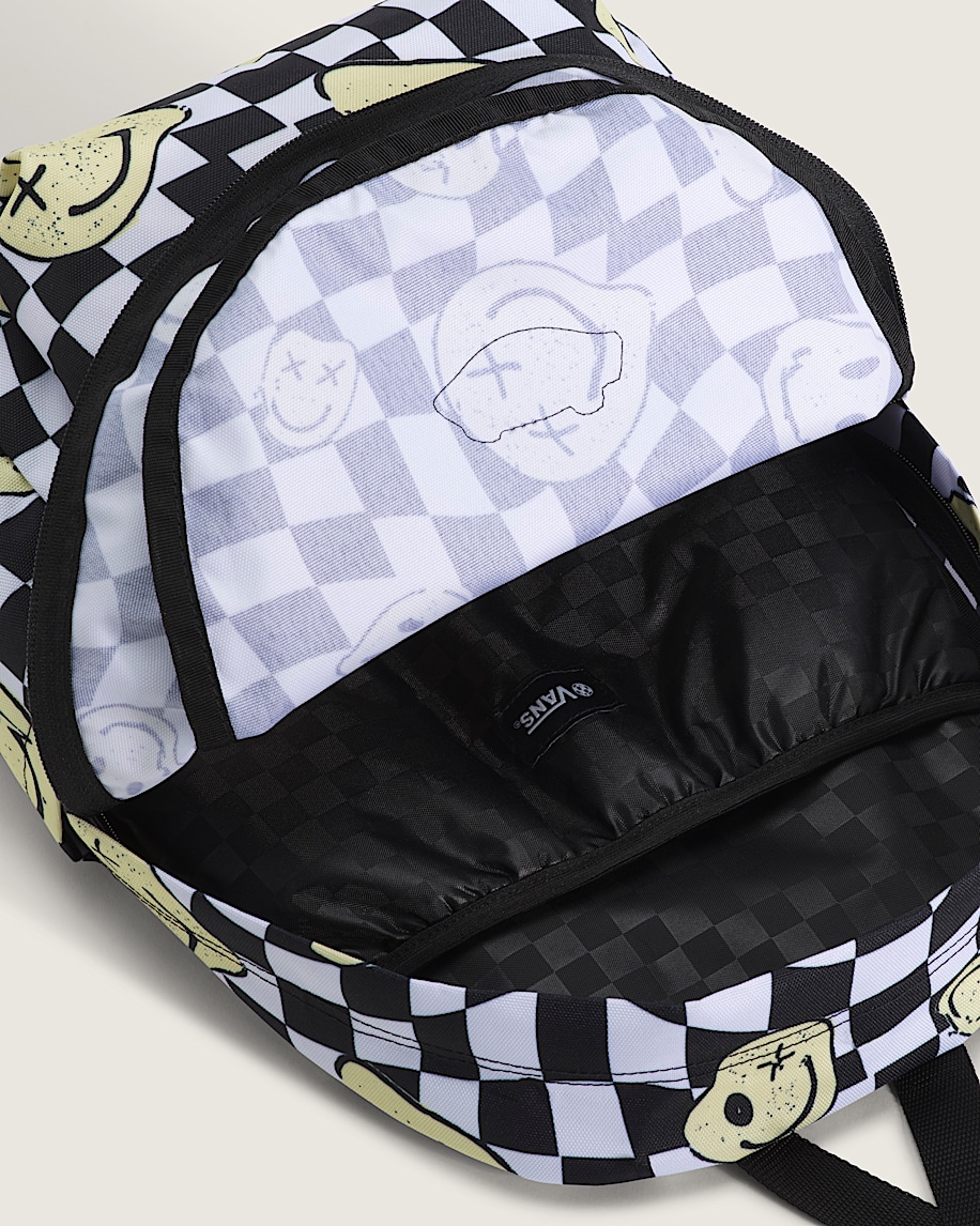 Old Skool Grom Checkerboard Backpack VANS White  Black ALT1